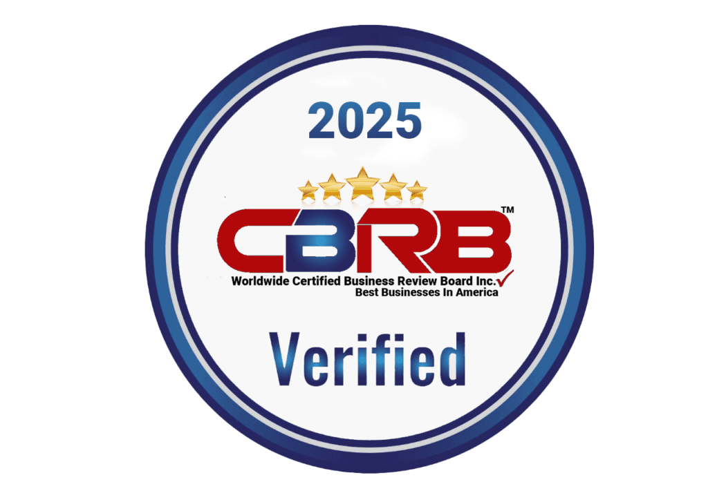 2025 CBRB Worldwide Certified Business Review Board Best Businesses in America Verified Badge