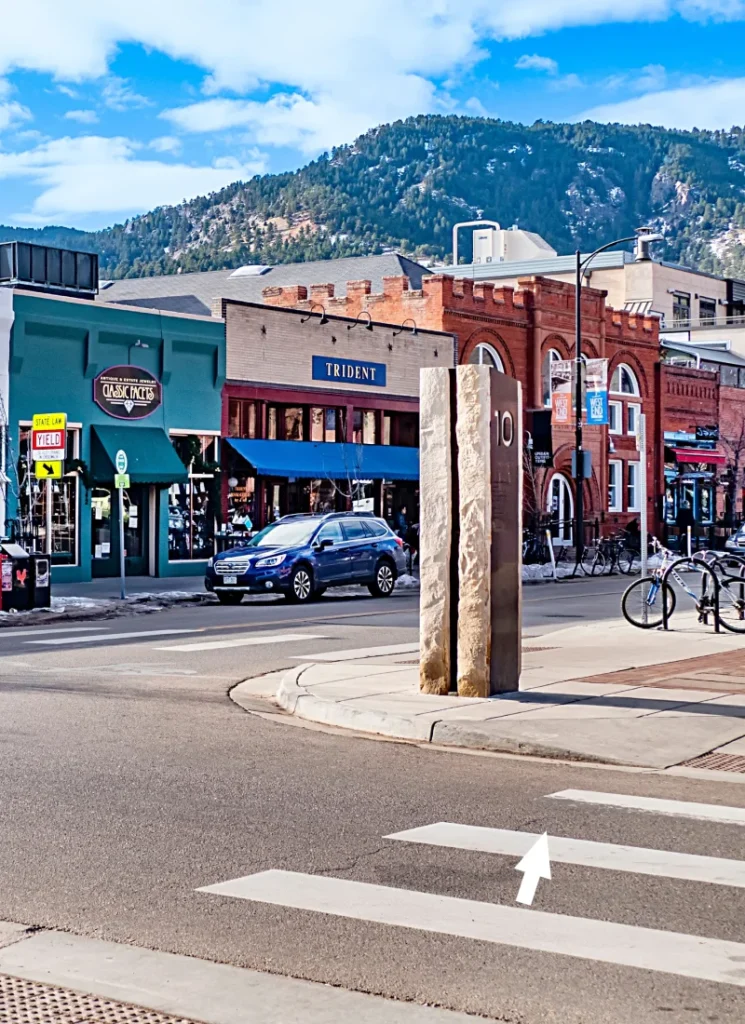 storefronts on Pearl Street in Boulder, Colorado
