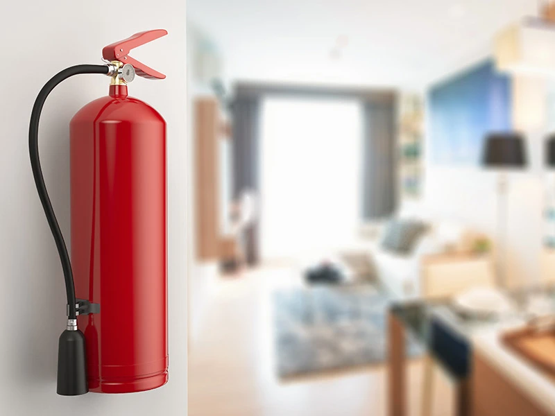 Fire extinguisher in house